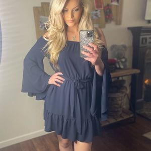 Vici Dolls Strapless Tie Dress Navy - Size Small